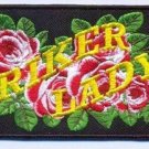 Triker Lady Embroidered Cloth Iron On Patches Appliques 9 x 5 cm