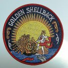Golden Shellback Crossing of the Equator Embroidered Cloth Iron On Patch