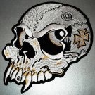 SKULL MOTORCYCLE BIKER JACKET VEST Embroidery Patch 11 X 8 CM