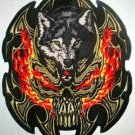 WOLF MOTORCYCLE BIKER JACKET VEST Embroidery Patch 10 X 8 CM