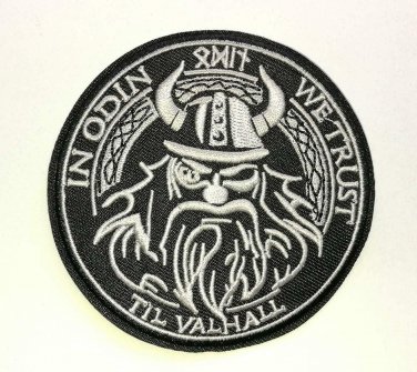 In Odin We Trust Vikings Valhalla Embroidered Iron On Patch Patch