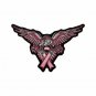 Pink Eagle Breast Cancer Ribbon Motorcycle Embroidered Iron On Patch Patch