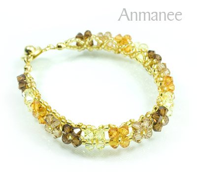 Handcrafted Swarovski Crystal Bracelet - Pikul-Single-Low 010268
