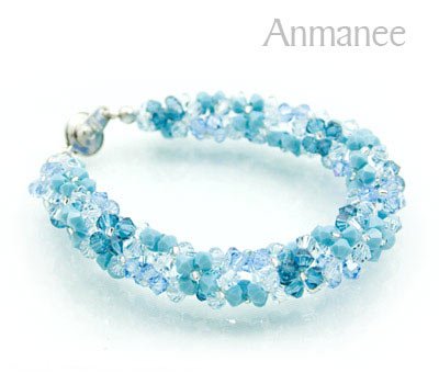 Handcrafted Swarovski Crystal Bracelet - Twist-L 010293
