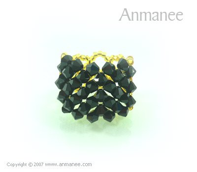 Handcrafted Swarovski Crystal Ring - Square 010472
