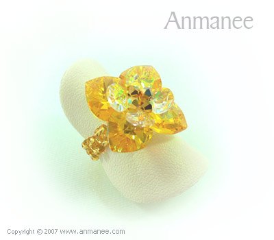 Handcrafted Swarovski Crystal Ring - Pikul 010459