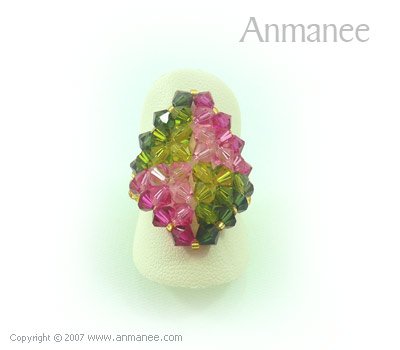 Handcrafted Swarovski Crystal Ring - Diamond 010439