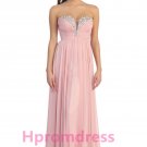 2014 pink strapless formal cocktail dress chiffon prom dress bridesmaid dress