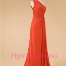2015 New one-shoulder chiffon prom dress long evening dress sexy bridal dress long prom dress