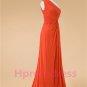 2015 New one-shoulder chiffon prom dress long evening dress sexy bridal dress long prom dress