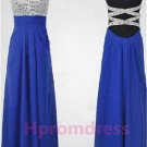 2015 New blue beads prom dress long evening dress sexy bridal dress long prom dress