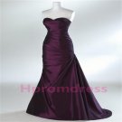 2014 New strapless burgundy evening dress prom party dress