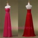 2015 New beads chiffon party dress strapless bridesmaid dress custom color