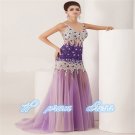 Custom Long Tulle Skirt for Crystal Formal Sexy Evening Dresses 2015 Party Gowns plus size