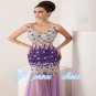 Custom Long Tulle Skirt for Crystal Formal Sexy Evening Dresses 2015 Party Gowns plus size