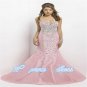 Strapless Beaded Lace Evening Dress Gown Necklace Prom dress