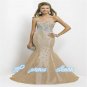 Strapless Beaded Lace Evening Dress Gown Necklace Prom dress