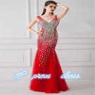 Custom Long skirt for Brilliant V neck Evening Dresses 2015 Party Gowns plus size
