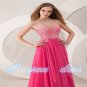 Specialty Custom Long Chiffon Skirt for Luxury Crystal Formal Evening Dresses plus size