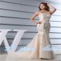 2015 Sexy Mermaid Evening Dresses Formal Gowns Prom Dress Plus Size Beads Custom