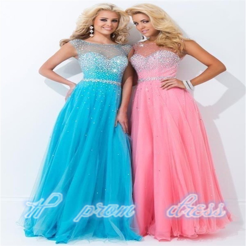 2015 New Long Chiffon Beaded Pageant Ball Party Evening Prom Gown Wedding Dress