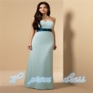 Floor length Formal Gown Prom Evening Dress Chiffon Blue