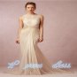 2015 New Arrival Elegant A-line Floor-length Crystal Chiffon White Long Evening Dresses