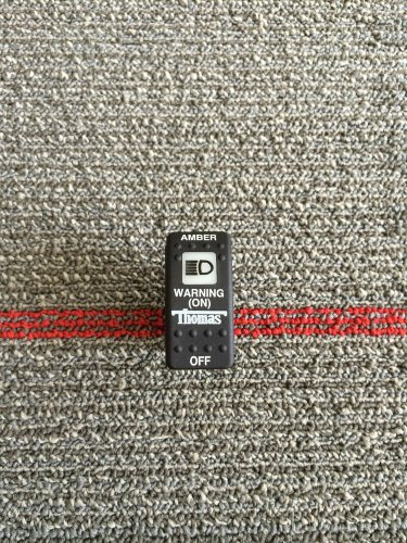 Thomas Bus Amber Warning Rocker Switch ON-OFF 6 Blade Terminal Part 52003110