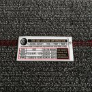 Genuine Honda Accord Tire Specification Caution Door Label Placard 42762-TA0-A10