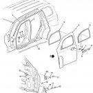 Genuine GM Part Bright Chrome Color Outside Door Handle Trim Cap 15895671