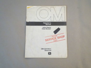 John Deere Clod Buster OM-GA10411 - A4 Dealer Service Shop Copy Operator