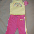Sketchers Yellow Top With Pink Sweatpants Outfit Girls / Toddler Size 2T or 2 T
