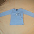 NEW Oshkosh Girls Long Sleeve Sparkle Star Size 5 Blue / Osh Kosh