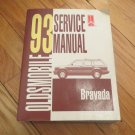 1993 GM Oldsmobile Bravada Dealership Shop Service Repair Manual