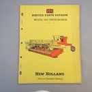 New Holland Model 901 Speedrower 12-62  Service Parts Catalog Book Speed Rower