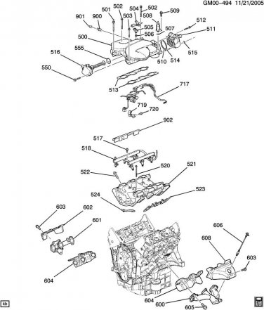 GM Exhaust Intake Manifold Stud Bolt Part 11589230