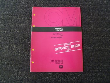 John Deere OM-GA10235 L2 35 Bale Elevator Dealer Service Shop