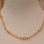 Necklace 14 K Gold Filled Laser Cut 6 sided Metal Bead and Links 20 inch