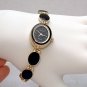 Watch Gold With Black Enamel Ladies Quartz Cardini