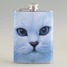 White Cat   Liquor Hip Flask Stainless Steel 8 oz (FK-0100)
