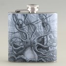Octopus Attacking Ship Liquor Hip Flask Stainless Steel 6 oz (FK-0141)