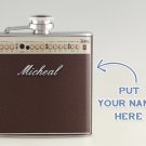 Personalized Name Guitar Amplifier  Liquor Hip Flask Stainless Steel 6 oz (FK-0155)