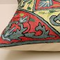 16"x16" Oriental Handmade Asian Pillow Silk Cushion Red Yellow Blue Pillow Cover