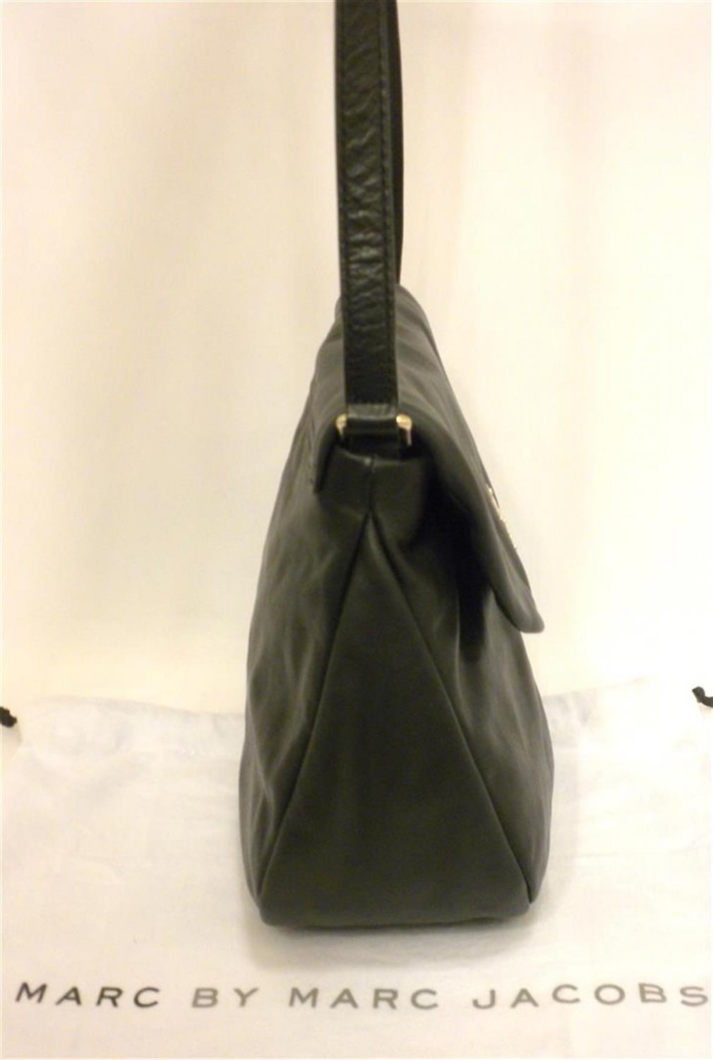 Marc by Marc Jacobs Black Leather Marchive Flap Crossbody Messenger