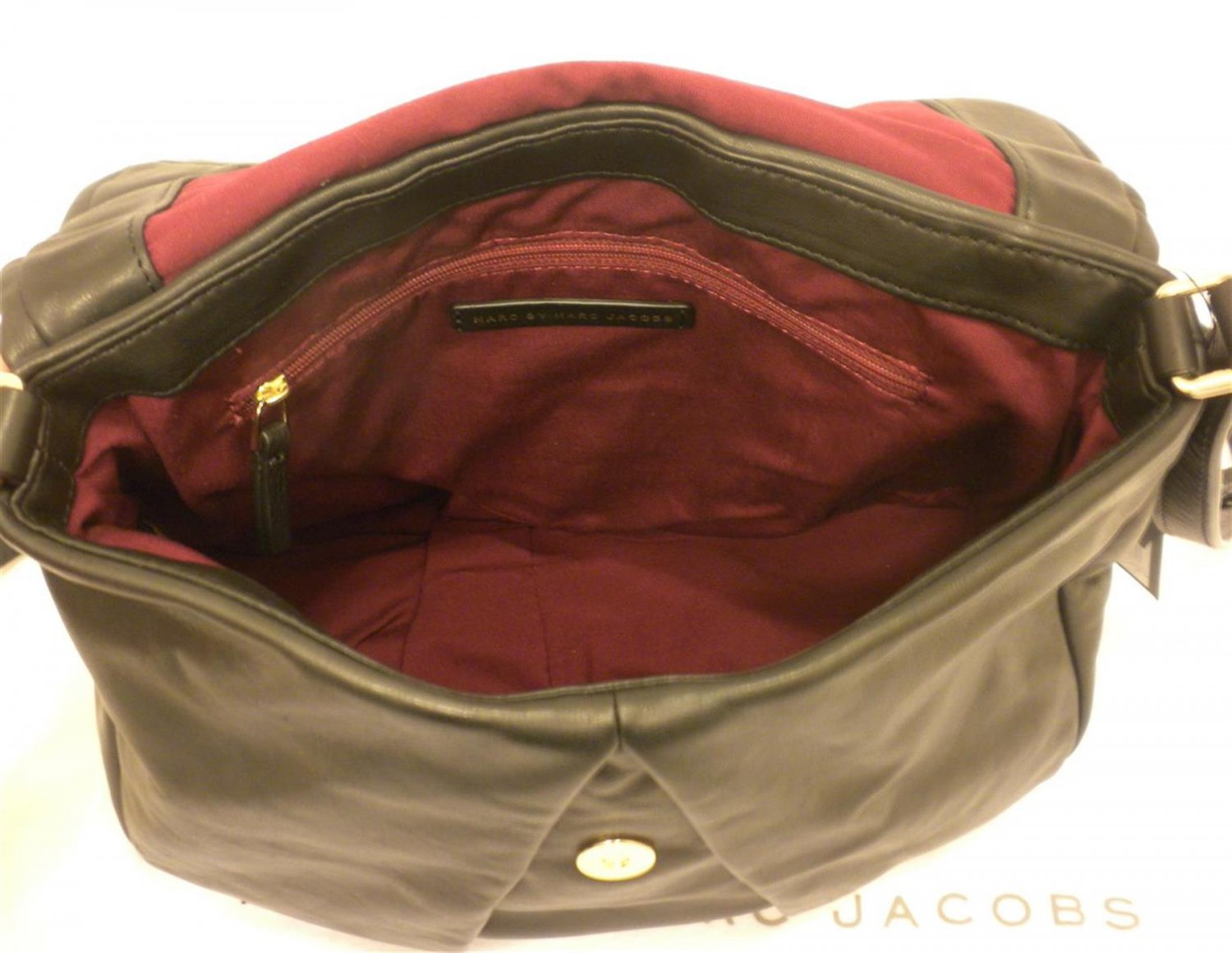 Marc by Marc Jacobs Black Leather Marchive Flap Crossbody Messenger