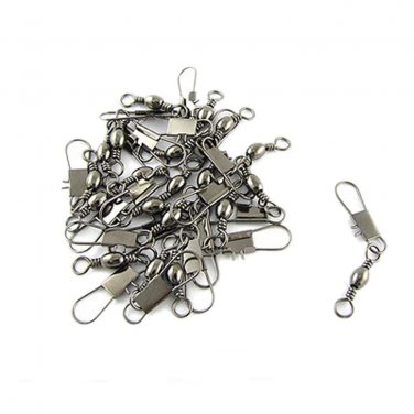 BARREL SWIVELS WITH SNAP SIZE 2/0 EAGLE CLAW 110 LB TEST 30 PCS FREE USA SHIP