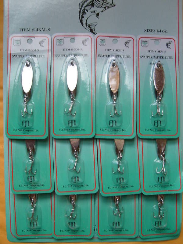 LURES Snapper Zapper Spoon SILVER Kastmaster Style 1/4 OZ 6 PCS FREE