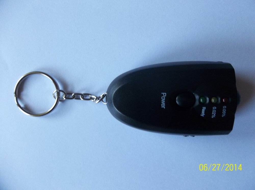 2 X Personal Breathalyzer Keychain With Flashlight
