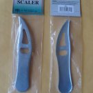 FISH SCALER  DOLPHIN- BARRACUDA STYLE METAL 2 PCS FREE USA SHIPPING