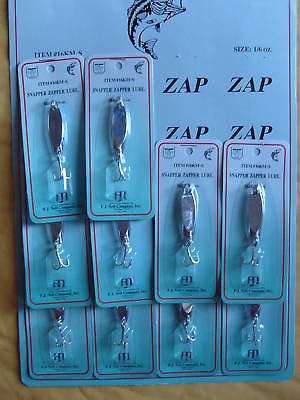 LURES Snapper Zapper Spoon Kast Style 1/6 OZ SILVER 10 PCS FREE USA SHIP